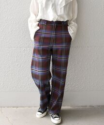 SHIPS any | SHIPS any:〈ウォッシャブル〉チェック バギー セミワイド パンツ◇(その他パンツ)