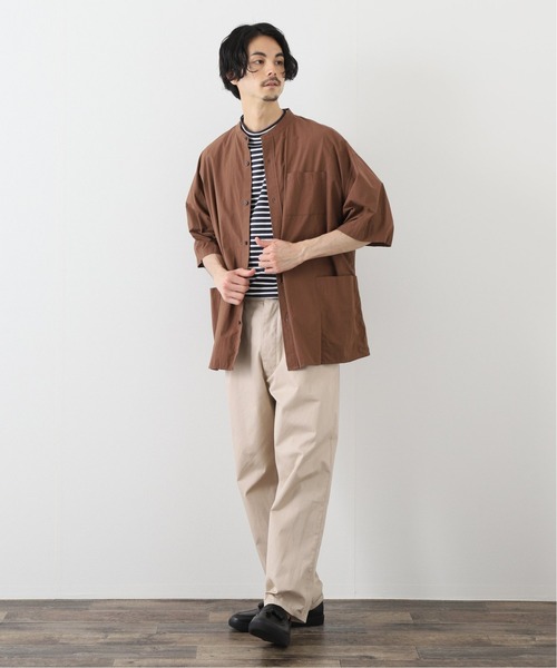 417 EDIFICE（フォーワンセブンエディフィス）の「ボーダーモックネックハーフスリーブ（Tシャツ/カットソー・メンズ・ホワイト/ネイビー・MEDIUM/LARGE）」の17枚目の写真