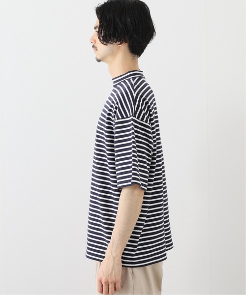 417 EDIFICE（フォーワンセブンエディフィス）の「ボーダーモックネックハーフスリーブ（Tシャツ/カットソー・メンズ・ホワイト/ネイビー・MEDIUM/LARGE）」の11枚目の写真