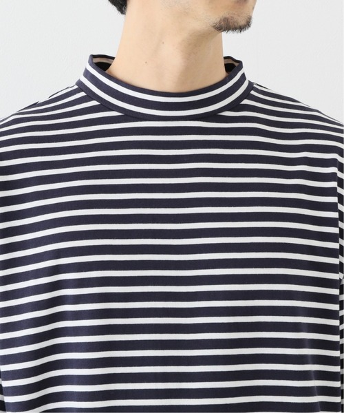 417 EDIFICE（フォーワンセブンエディフィス）の「ボーダーモックネックハーフスリーブ（Tシャツ/カットソー・メンズ・ホワイト/ネイビー・MEDIUM/LARGE）」の20枚目の写真