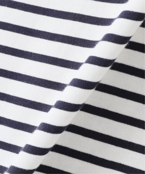 417 EDIFICE（フォーワンセブンエディフィス）の「ボーダーモックネックハーフスリーブ（Tシャツ/カットソー・メンズ・ホワイト/ネイビー・MEDIUM/LARGE）」の12枚目の写真