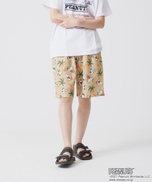 【PEANUTS/ピーナッツ】 ミニ裏毛総柄ショーツ