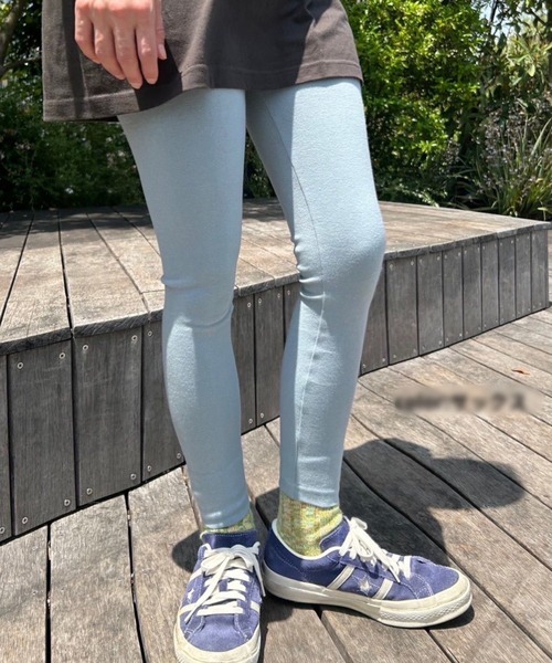 OLD BETTY'S(オールドベティーズ)の「OLD BETTY'S Stretch Leggings/オールドベティーズ ストレッチ レギンス(レギンス/スパッツ・レディース・モカ/ブラック/グリーン/イエロー/ネイビー/ボルドー/グレー/サックスブルー/ネイビー系/チャコール・FREE)」の8枚目の写真