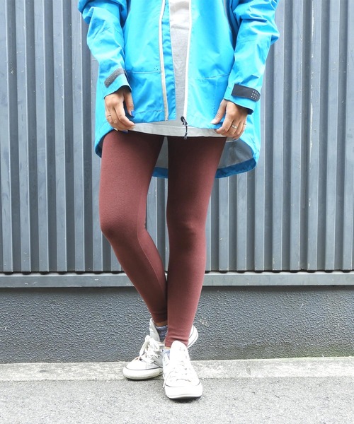 OLD BETTY'S(オールドベティーズ)の「OLD BETTY'S Stretch Leggings/オールドベティーズ ストレッチ レギンス(レギンス/スパッツ・レディース・モカ/ブラック/グリーン/イエロー/ネイビー/ボルドー/グレー/サックスブルー/ネイビー系/チャコール・FREE)」の10枚目の写真