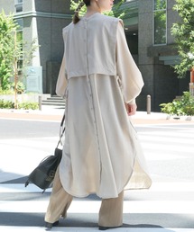 CORNERS | 【2021秋物新作】スラブジョーゼット2wayレイヤード風シャツワンピース(シャツワンピース)