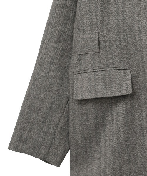 CLANE(クラネ)の「2WAY BELT TAILORED JACKET(テーラードジャケット・レディース・ネイビー/マルチ・1/2)」の14枚目の写真