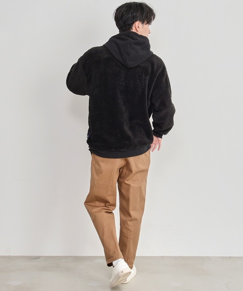 PEN FIELD（ペンフィールド）の「【Penfield/ペンフィールド】ワンポイント ワッペン刺繍 ビックシルエット 配色切替 ファーフリース パーカー（パーカー・メンズ・ブラック/マルチ・LL/M/L）」の21枚目の写真