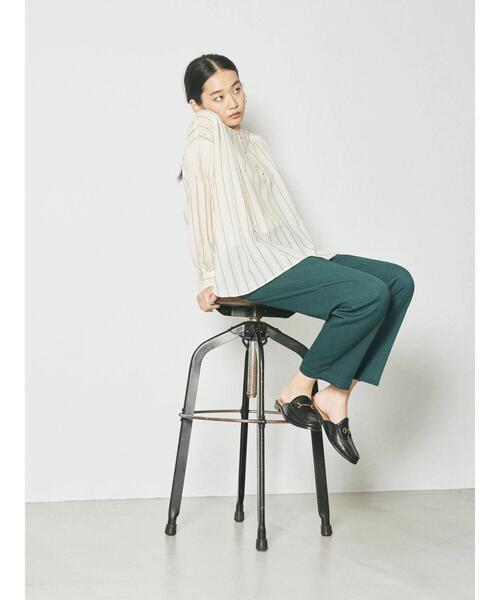 GARAGE OF GOOD CLOTHING(ガレージオブグッドクロージング)の「ピンタックドビーストライプブラウス*(シャツ/ブラウス・レディース・アイボリー/グリーン・FREE)」の11枚目の写真