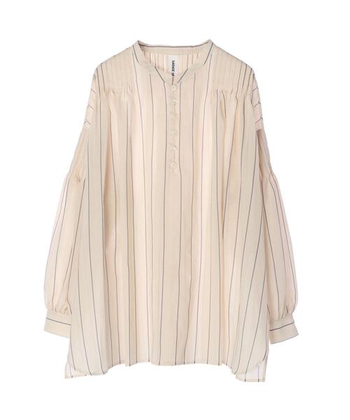 GARAGE OF GOOD CLOTHING(ガレージオブグッドクロージング)の「ピンタックドビーストライプブラウス*(シャツ/ブラウス・レディース・アイボリー/グリーン・FREE)」の16枚目の写真