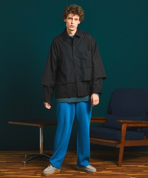 MAISON SPECIAL（メゾンスペシャル）の「《ユニセックスアイテム》プライムオーバーレイヤリングシャツ 【MAISON SPECIAL/メゾンスペシャル】（シャツ/ブラウス・メンズ・オフホワイト/ブラック/チャコールグレー・1/2）」の12枚目の写真