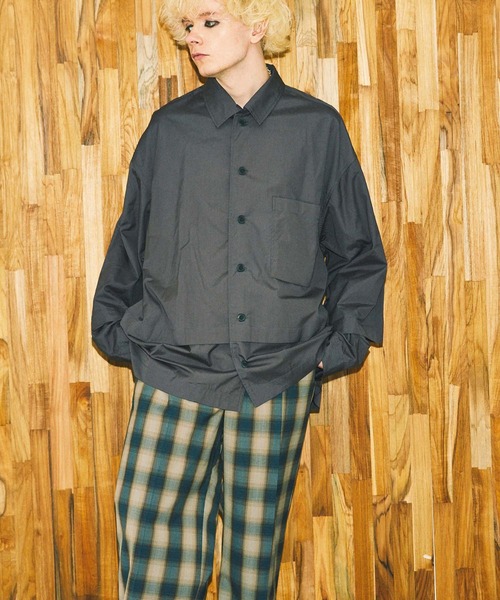 MAISON SPECIAL（メゾンスペシャル）の「《ユニセックスアイテム》プライムオーバーレイヤリングシャツ 【MAISON SPECIAL/メゾンスペシャル】（シャツ/ブラウス・メンズ・オフホワイト/ブラック/チャコールグレー・1/2）」の14枚目の写真