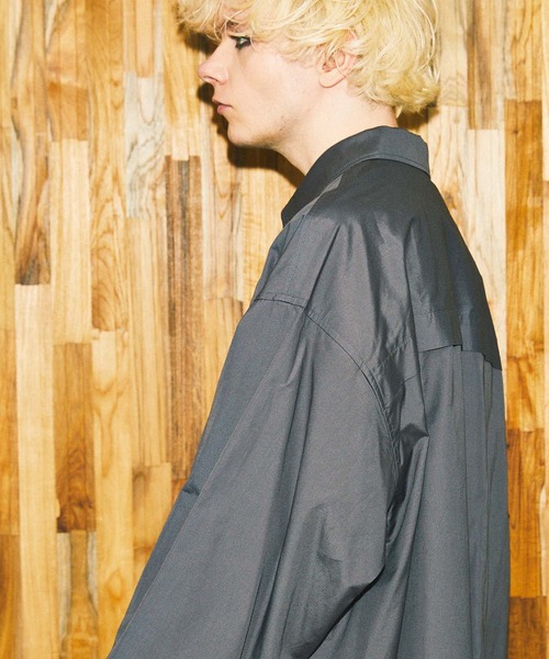 MAISON SPECIAL（メゾンスペシャル）の「《ユニセックスアイテム》プライムオーバーレイヤリングシャツ 【MAISON SPECIAL/メゾンスペシャル】（シャツ/ブラウス・メンズ・オフホワイト/ブラック/チャコールグレー・1/2）」の9枚目の写真