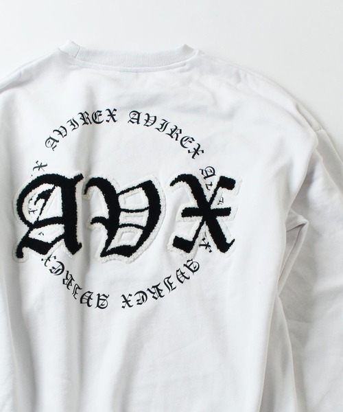 AVIREX（アヴィレックス）の「【直営店限定】クルーネック スウェット / CREW NECK SWEAT AVX / アヴィレックス/ AVIREX（スウェット・メンズ・ホワイト/ブラック・MEDIUM/LARGE）」の8枚目の写真