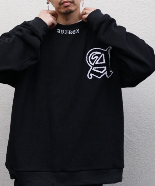 AVIREX（アヴィレックス）の「【直営店限定】クルーネック スウェット / CREW NECK SWEAT AVX / アヴィレックス/ AVIREX（スウェット・メンズ・ホワイト/ブラック・MEDIUM/LARGE）」の5枚目の写真
