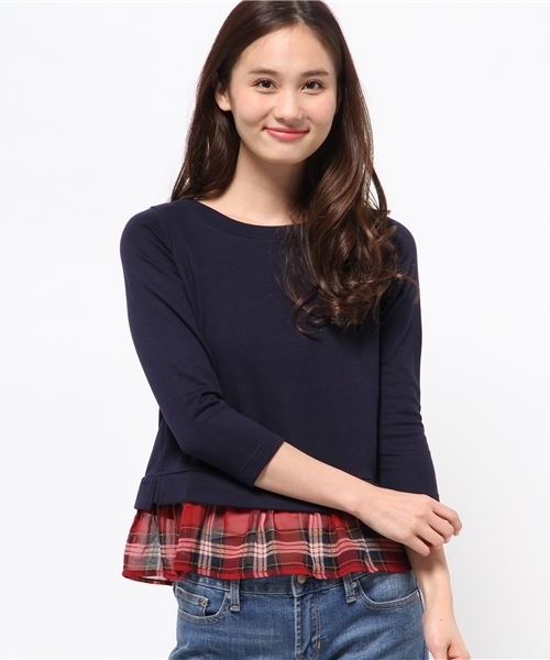 OUTLET（アウトレット）の「【CIAOPANIC TYPY】ペプラムスウェットプルオーバー（スウェット・レディース・ブラック/グレー/ネイビー・FREE）」の3枚目の写真