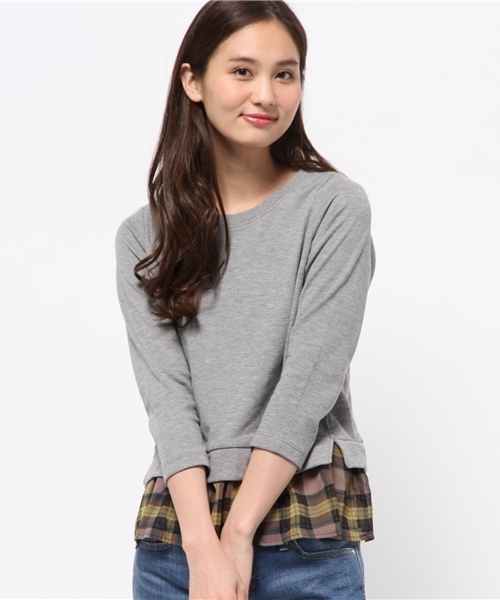 OUTLET（アウトレット）の「【CIAOPANIC TYPY】ペプラムスウェットプルオーバー（スウェット・レディース・ブラック/グレー/ネイビー・FREE）」の2枚目の写真