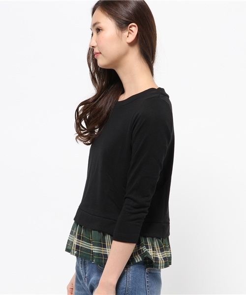 OUTLET（アウトレット）の「【CIAOPANIC TYPY】ペプラムスウェットプルオーバー（スウェット・レディース・ブラック/グレー/ネイビー・FREE）」の5枚目の写真
