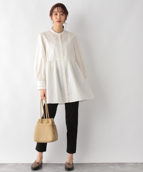 GLOBAL WORK(グローバルワーク)の「キリカエチュニック【MATINEE LINE】/215882(シャツ/ブラウス・レディース・ブラック/オフホワイト/ラベンダー・MEDIUM/LARGE)」の11枚目の写真