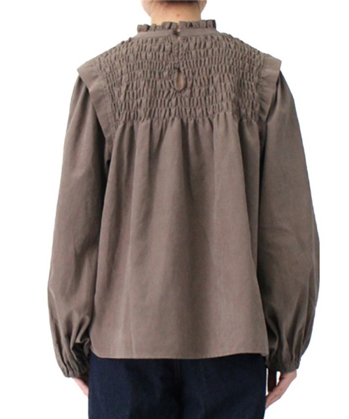 STYLEBLOCK（スタイルブロック）の「ボリュームスリーブシャーリングブラウス（シャツ/ブラウス・レディース・ブラック/アッシュグレー/ピンク/オフホワイト/ブルー・M）」の10枚目の写真