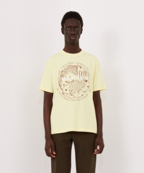 BOTTER（ボッター）の「【BOTTER】 T-SHIRT CLASSIC FIT BOTTER FISHSWIRL PRINT（Tシャツ/カットソー・メンズ・イエロー・MEDIUM/LARGE）」の6枚目の写真