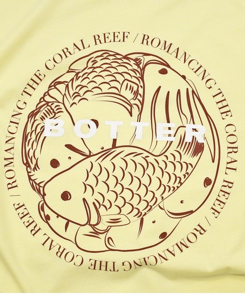 BOTTER（ボッター）の「【BOTTER】 T-SHIRT CLASSIC FIT BOTTER FISHSWIRL PRINT（Tシャツ/カットソー・メンズ・イエロー・MEDIUM/LARGE）」の4枚目の写真