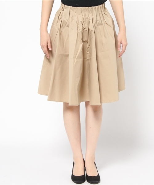 Kastane（カスタネ）の「【kastane】Wタックスカート（スカート・レディース・ブラック/ベージュ/カーキ・FREE）」の4枚目の写真