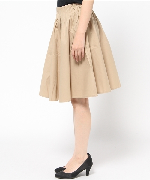 Kastane（カスタネ）の「【kastane】Wタックスカート（スカート・レディース・ブラック/ベージュ/カーキ・FREE）」の5枚目の写真