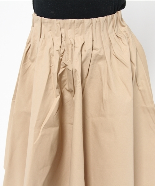 Kastane（カスタネ）の「【kastane】Wタックスカート（スカート・レディース・ブラック/ベージュ/カーキ・FREE）」の7枚目の写真