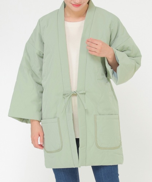 ikka(イッカ)の「TOASTY トースティ 半纏(はんてん)(その他アウター・レディース・チャコールグレー/オフホワイト/ミント・FREE)」の3枚目の写真