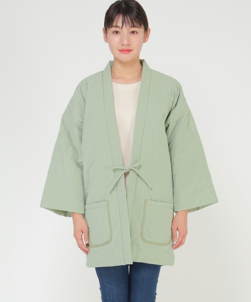 ikka(イッカ)の「TOASTY トースティ 半纏(はんてん)(その他アウター・レディース・チャコールグレー/オフホワイト/ミント・FREE)」の7枚目の写真