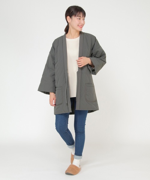 ikka(イッカ)の「TOASTY トースティ 半纏(はんてん)(その他アウター・レディース・チャコールグレー/オフホワイト/ミント・FREE)」の11枚目の写真