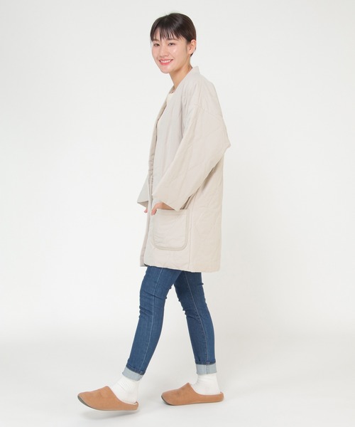 ikka(イッカ)の「TOASTY トースティ 半纏(はんてん)(その他アウター・レディース・チャコールグレー/オフホワイト/ミント・FREE)」の15枚目の写真