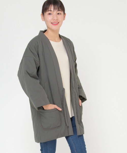 ikka(イッカ)の「TOASTY トースティ 半纏(はんてん)(その他アウター・レディース・チャコールグレー/オフホワイト/ミント・FREE)」の20枚目の写真