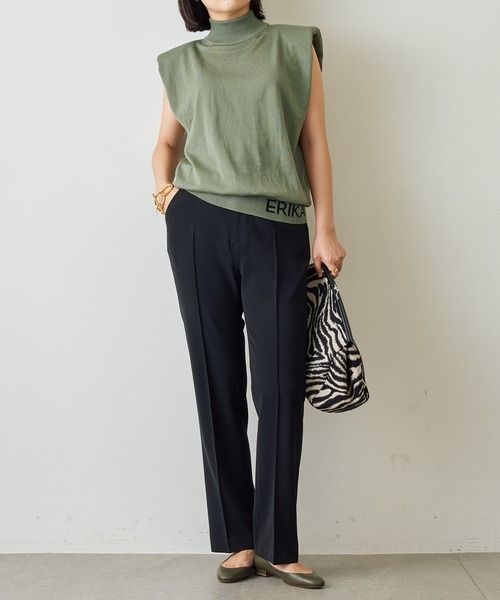 ERIKA CAVALLINI（エリカカヴァリー二）の「【ERIKA CAVALLINI】ショルダーパッドニット（ニット/セーター・レディース・カーキ・SMALL）」の16枚目の写真