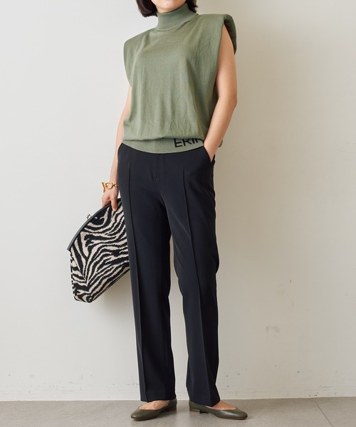 ERIKA CAVALLINI（エリカカヴァリー二）の「【ERIKA CAVALLINI】ショルダーパッドニット（ニット/セーター・レディース・カーキ・SMALL）」の7枚目の写真