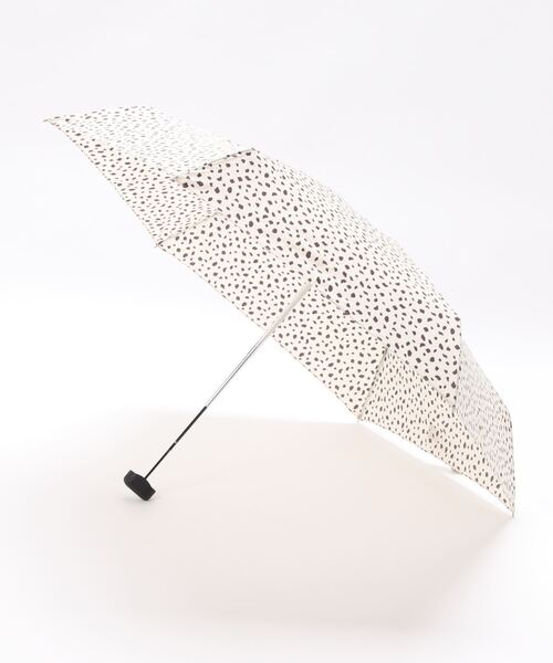 one after another NICE CLAUP（ワンアフターアナザーナイスクラップ）の「【雨天用/80％UVカット】トートバック付きレオパード折り畳み傘（折りたたみ傘・レディース・ホワイト/ベージュ・FREE）」の5枚目の写真