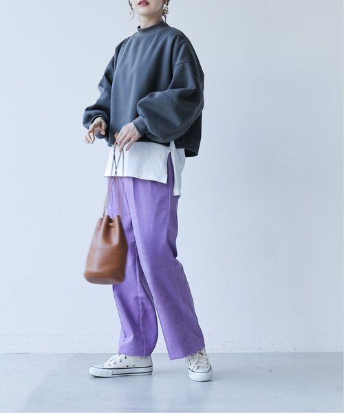 frames RAY CASSIN(フレームスレイカズン)の「センタープレスストレートパンツ(その他パンツ・レディース・パープル/ブラウン/グリーン/キナリ・FREE)」の21枚目の写真