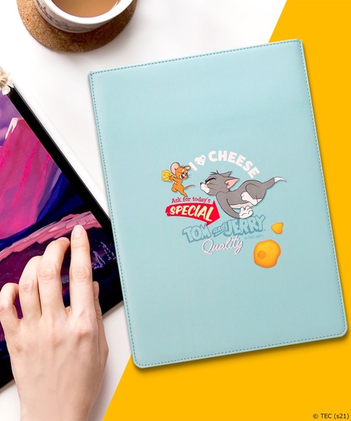 Tom&Jerry(トムアンドジェリー)の「【公式】トムとジェリー 8~11inch 汎用タブレット用スリープケース(PC・タブレットケース・レディース・ブラウン/イエロー・FREE)」の2枚目の写真