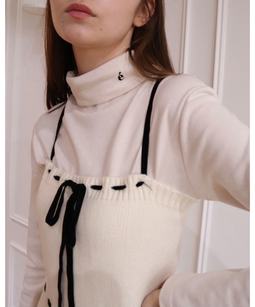エピヌ　epine リボン　ニット epine（エピヌ）の「velours ribbon knit onepiece（ワンピース）」 - WEAR