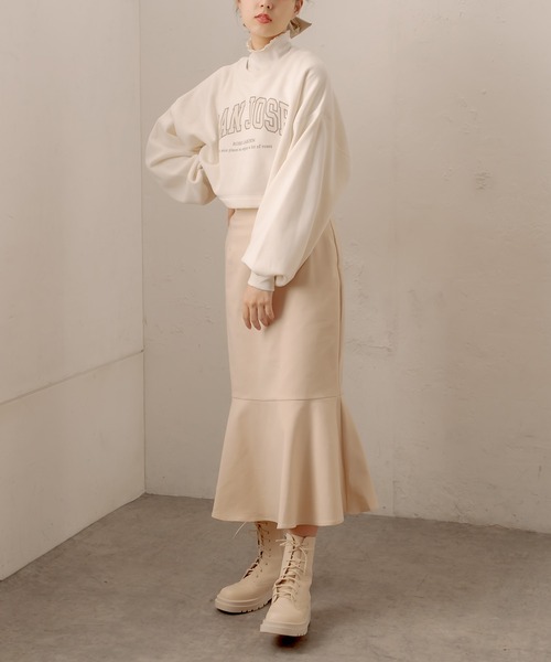 OLIVE des OLIVE（オリーブデオリーブ）の「ラッフルマーメイドスカート（スカート・レディース・ブラック/ダークブラウン/ブラウン/アイボリー・FREE）」の13枚目の写真