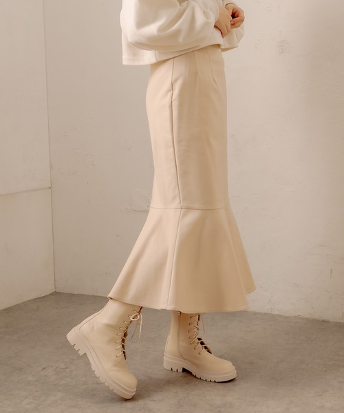 OLIVE des OLIVE（オリーブデオリーブ）の「ラッフルマーメイドスカート（スカート・レディース・ブラック/ダークブラウン/ブラウン/アイボリー・FREE）」の21枚目の写真