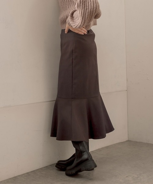 OLIVE des OLIVE（オリーブデオリーブ）の「ラッフルマーメイドスカート（スカート・レディース・ブラック/ダークブラウン/ブラウン/アイボリー・FREE）」の15枚目の写真