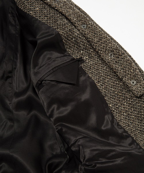 Omar Afridi(オマールアフリディ)の「DET COLLAR JACKET DOBBY TWEED(テーラードジャケット・メンズ・ブラウン・M)」の3枚目の写真