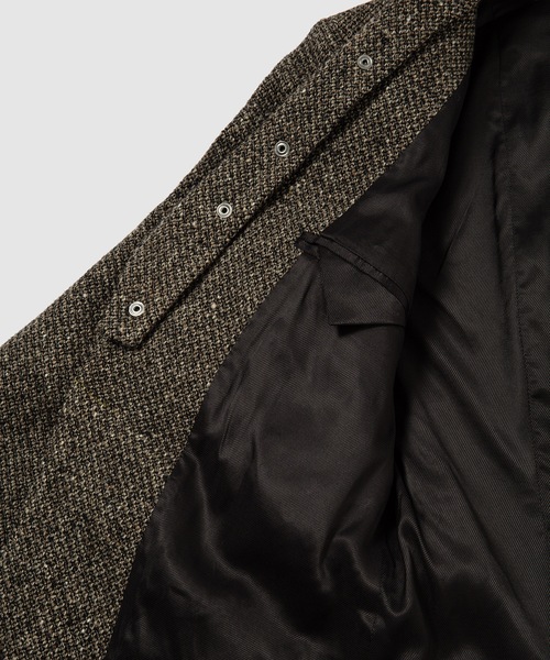 Omar Afridi(オマールアフリディ)の「DET COLLAR JACKET DOBBY TWEED(テーラードジャケット・メンズ・ブラウン・M)」の4枚目の写真