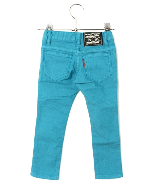 CHUBBYGANG（チャビーギャング）の「ロゴ刺繍　ストレッチツイルカラーパンツ（その他パンツ・キッズ・イエロー/ホワイト/エメラルド/ピンク・120/130/110/100）」の5枚目の写真