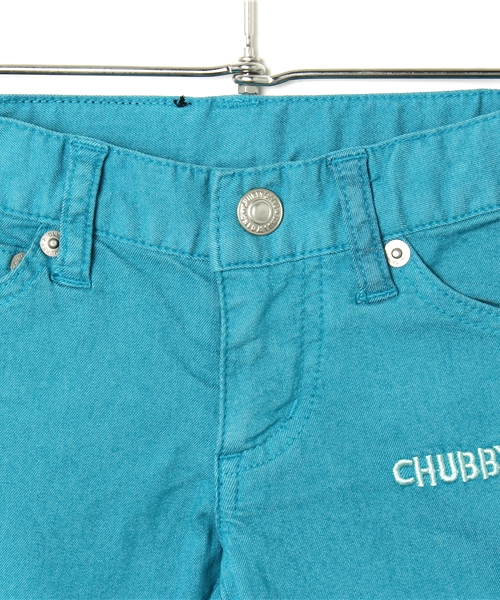 CHUBBYGANG（チャビーギャング）の「ロゴ刺繍　ストレッチツイルカラーパンツ（その他パンツ・キッズ・イエロー/ホワイト/エメラルド/ピンク・120/130/110/100）」の6枚目の写真