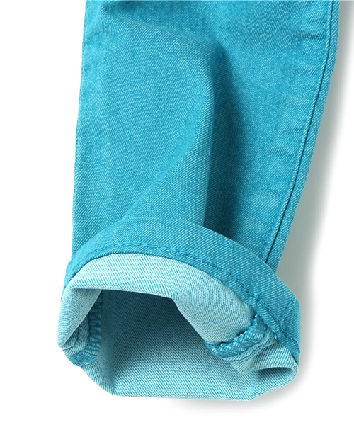 CHUBBYGANG（チャビーギャング）の「ロゴ刺繍　ストレッチツイルカラーパンツ（その他パンツ・キッズ・イエロー/ホワイト/エメラルド/ピンク・120/130/110/100）」の7枚目の写真