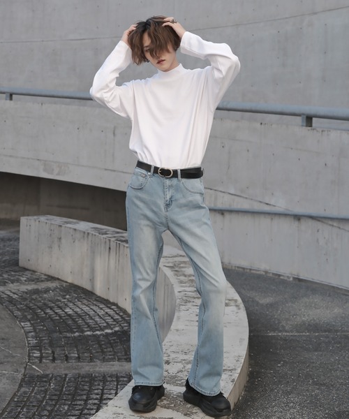 G.O.C（ジーオーシー）の「ミニマルロゴハイネックロンT（Tシャツ/カットソー・メンズ・ホワイト/ブラック/チャコールグレー/ブラック系その他/ブラック系その他2/ホワイト系その他2/ホワイト系その他3/ワイン/ライム/ブルー/パープル・MEDIUM/LARGE）」の21枚目の写真