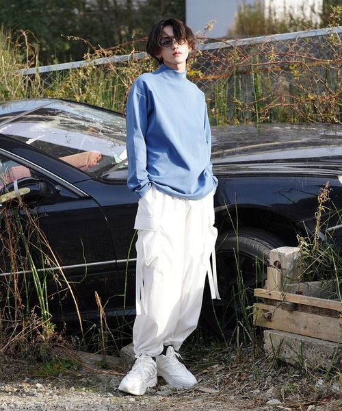 G.O.C（ジーオーシー）の「ミニマルロゴハイネックロンT（Tシャツ/カットソー・メンズ・ホワイト/ブラック/チャコールグレー/ブラック系その他/ブラック系その他2/ホワイト系その他2/ホワイト系その他3/ワイン/ライム/ブルー/パープル・MEDIUM/LARGE）」の17枚目の写真