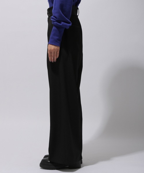 HARE（ハレ）の「センタープレスカラーワイドスラックス(HARE)（スラックス・レディース・ブラック/ブルー系その他/グリーン・SMALL/MEDIUM）」の7枚目の写真